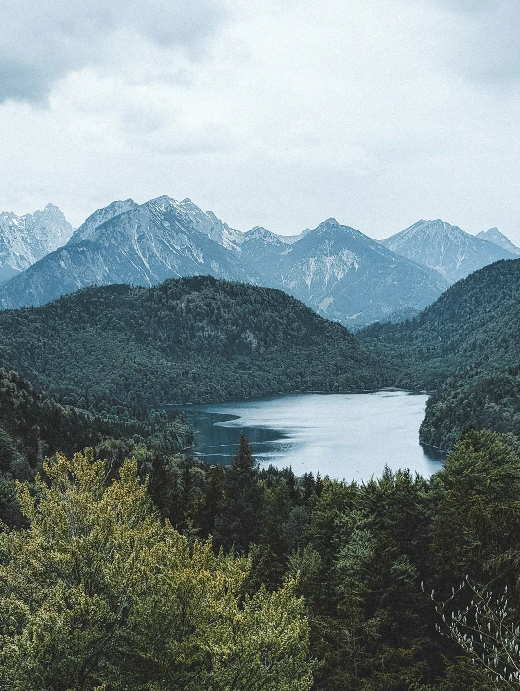 Alpine lake and mountains in Germany